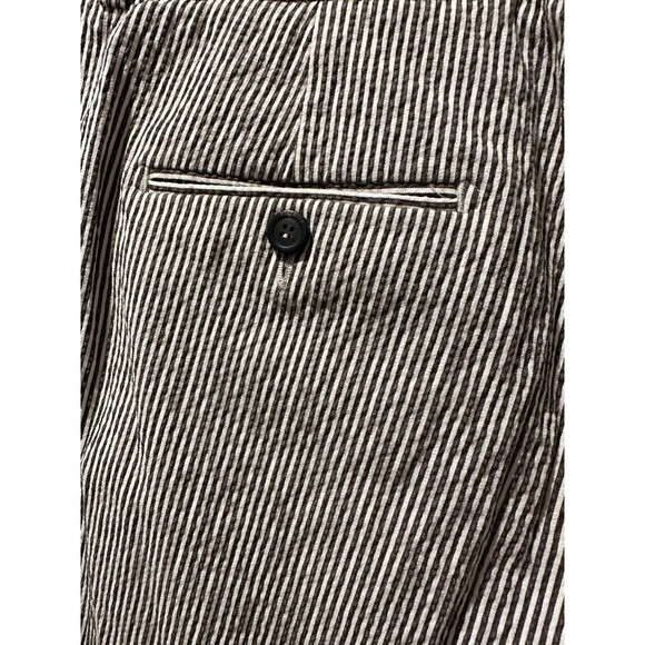 Peserico seersucker pin striped ankle  pants Italian size 48/ US Sm-Medium - Picture 4 of 13